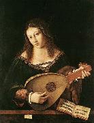 BARTOLOMEO VENETO Woman Playing a Lute oil painting picture wholesale